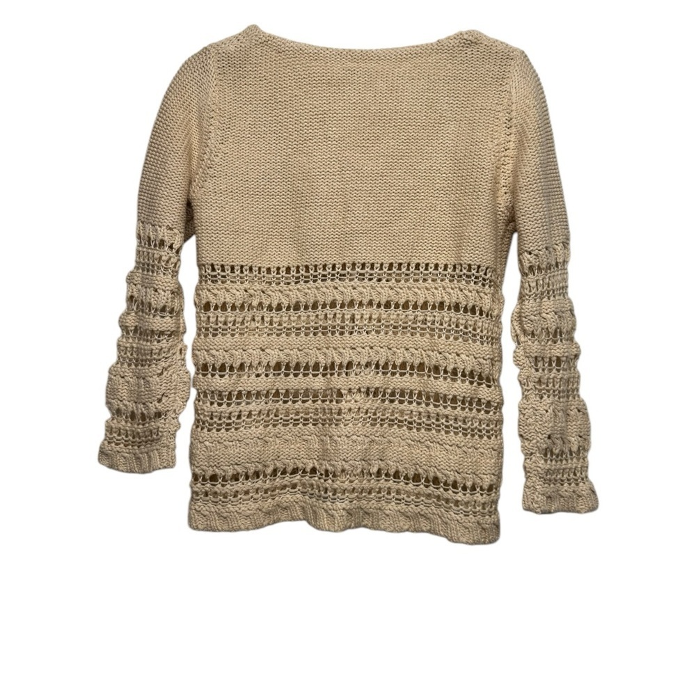 Sundance Cloudscape Button Front Cardigan Beige S - image 7